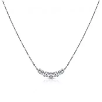 Золотое шейное украшение с фианитами