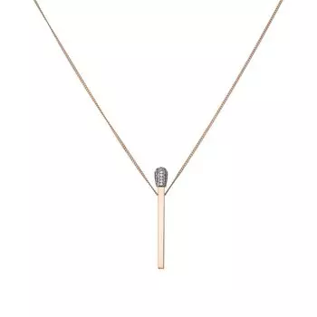 Золотое шейное украшение с фианитами