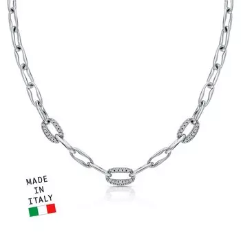 Золотое шейное украшение с фианитами