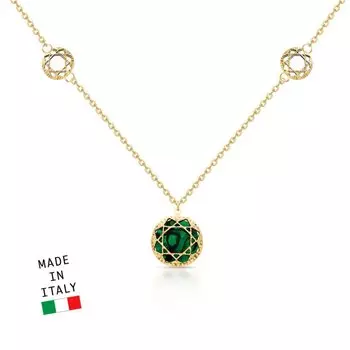 Золотое шейное украшение с перламутром природным