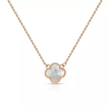 Золотое шейное украшение с перламутром природным