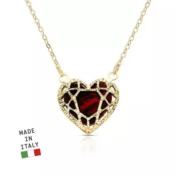 Золотое шейное украшение с перламутром природным