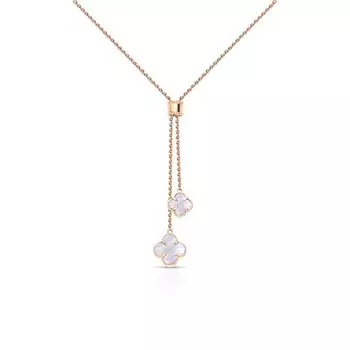 Золотое шейное украшение с перламутром природным