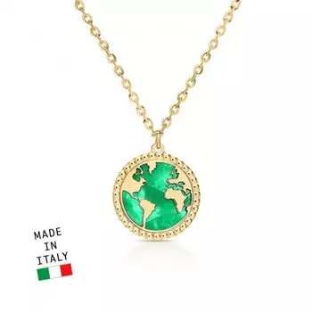 Золотое шейное украшение с перламутром природным