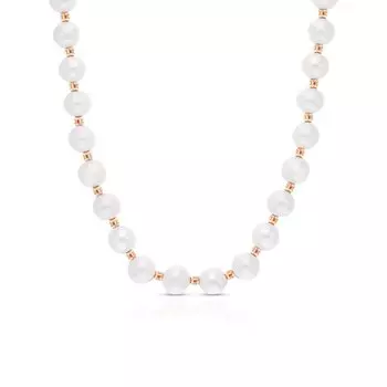 Золотое шейное украшение с жемчугом