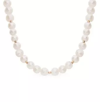 Золотое шейное украшение с жемчугом