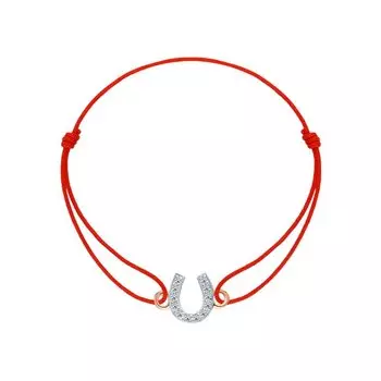 Золотой браслет на нити