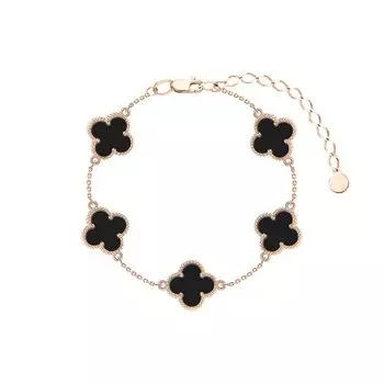 Золотой браслет с агатами природными