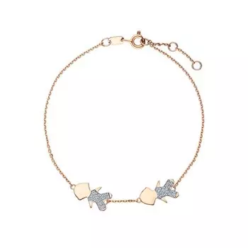 Золотой браслет с бриллиантами природными