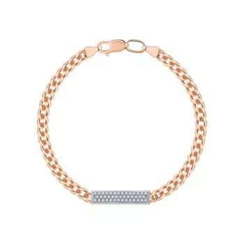 Золотой браслет с бриллиантами природными