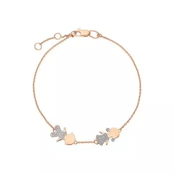 Золотой браслет с бриллиантами природными