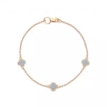 Золотой браслет с бриллиантами природными