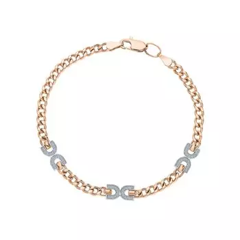 Золотой браслет с бриллиантами природными