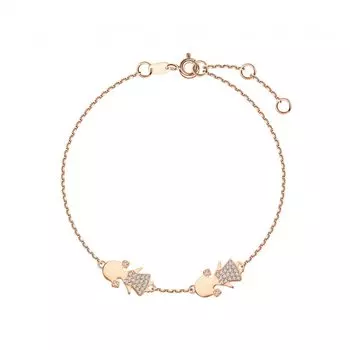 Золотой браслет с бриллиантами природными