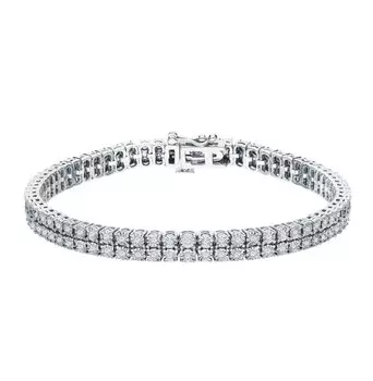 Золотой браслет с бриллиантами природными