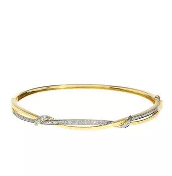 Золотой браслет с бриллиантами природными