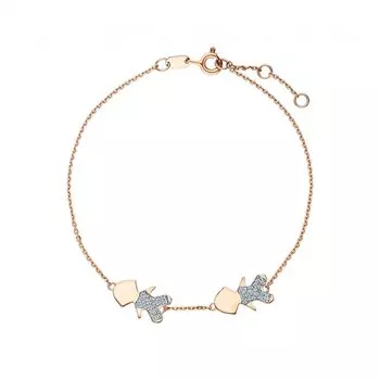 Золотой браслет с бриллиантами природными