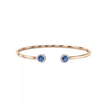 Золотой браслет с бриллиантами природными и топазами природными