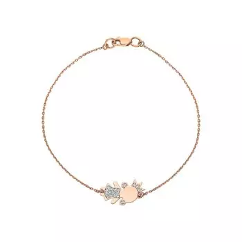 Золотой браслет с фианитами