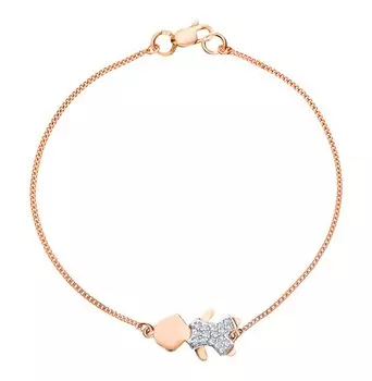 Золотой браслет с фианитами