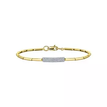 Золотой браслет с фианитами