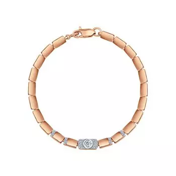 Золотой браслет с фианитами