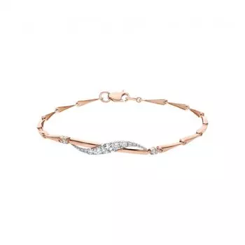 Золотой браслет с фианитами