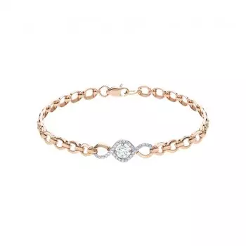 Золотой браслет с фианитами