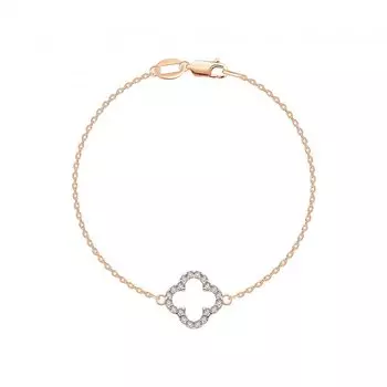 Золотой браслет с фианитами