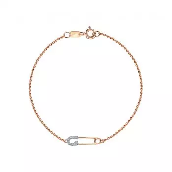 Золотой браслет с фианитами