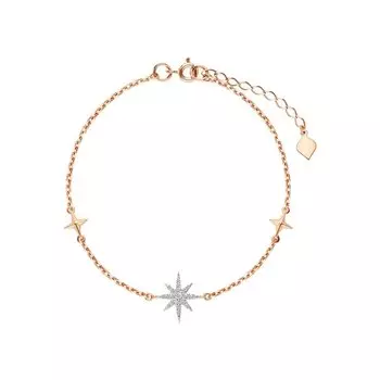 Золотой браслет с фианитами