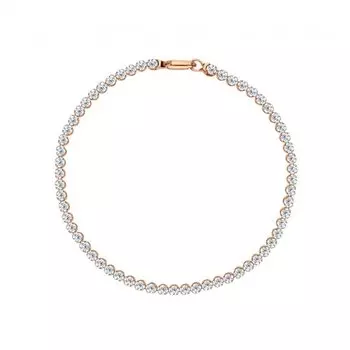 Золотой браслет с фианитами