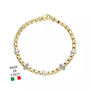 Золотой браслет с фианитами