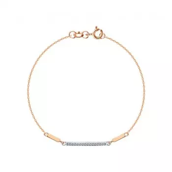 Золотой браслет с фианитами