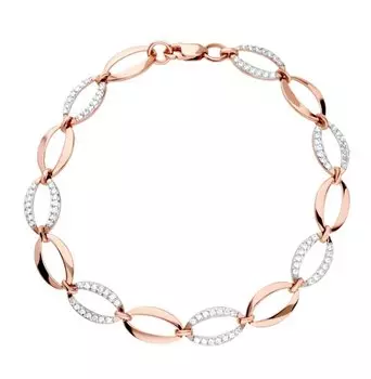 Золотой браслет с фианитами