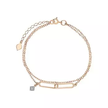 Золотой браслет с фианитами