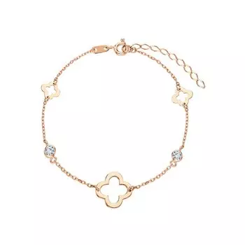 Золотой браслет с фианитами