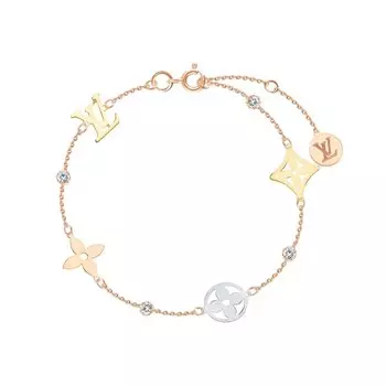 Золотой браслет с фианитами