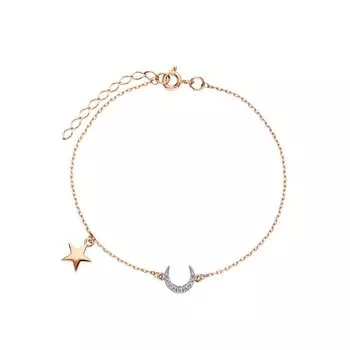 Золотой браслет с фианитами