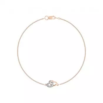 Золотой браслет с фианитами