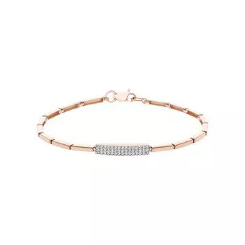 Золотой браслет с фианитами