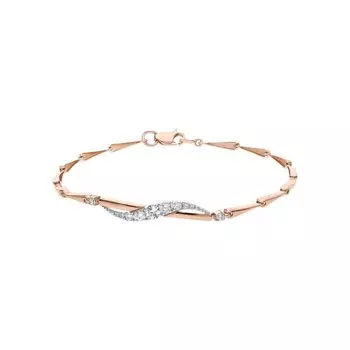 Золотой браслет с фианитами