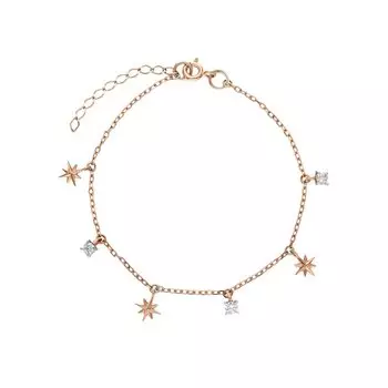 Золотой браслет с фианитами