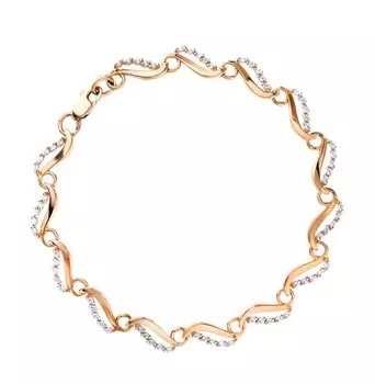 Золотой браслет с фианитами