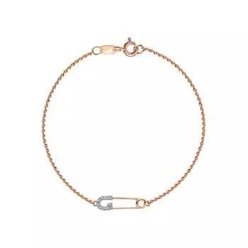 Золотой браслет с фианитами