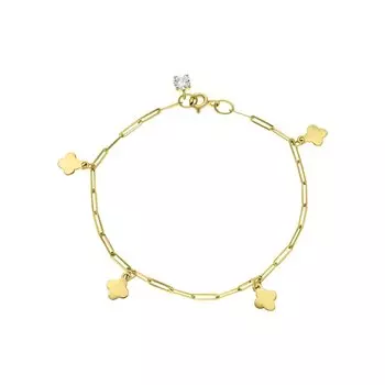 Золотой браслет с фианитами