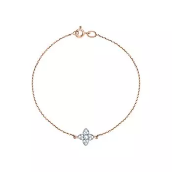 Золотой браслет с фианитами