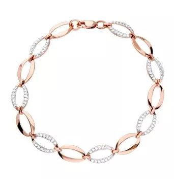 Золотой браслет с фианитами