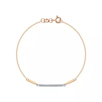 Золотой браслет с фианитами