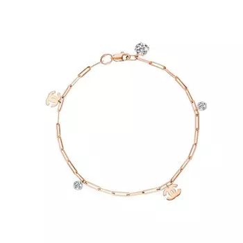 Золотой браслет с фианитами